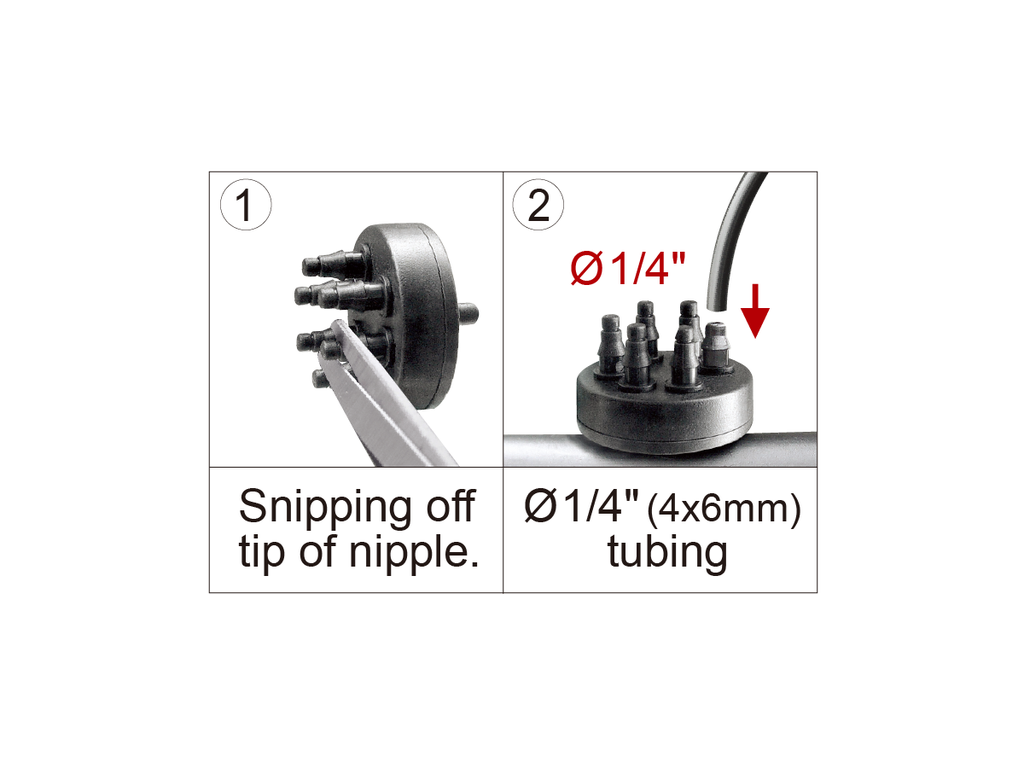 6-OUTLET MANIFOLD , with 4mm Inlet