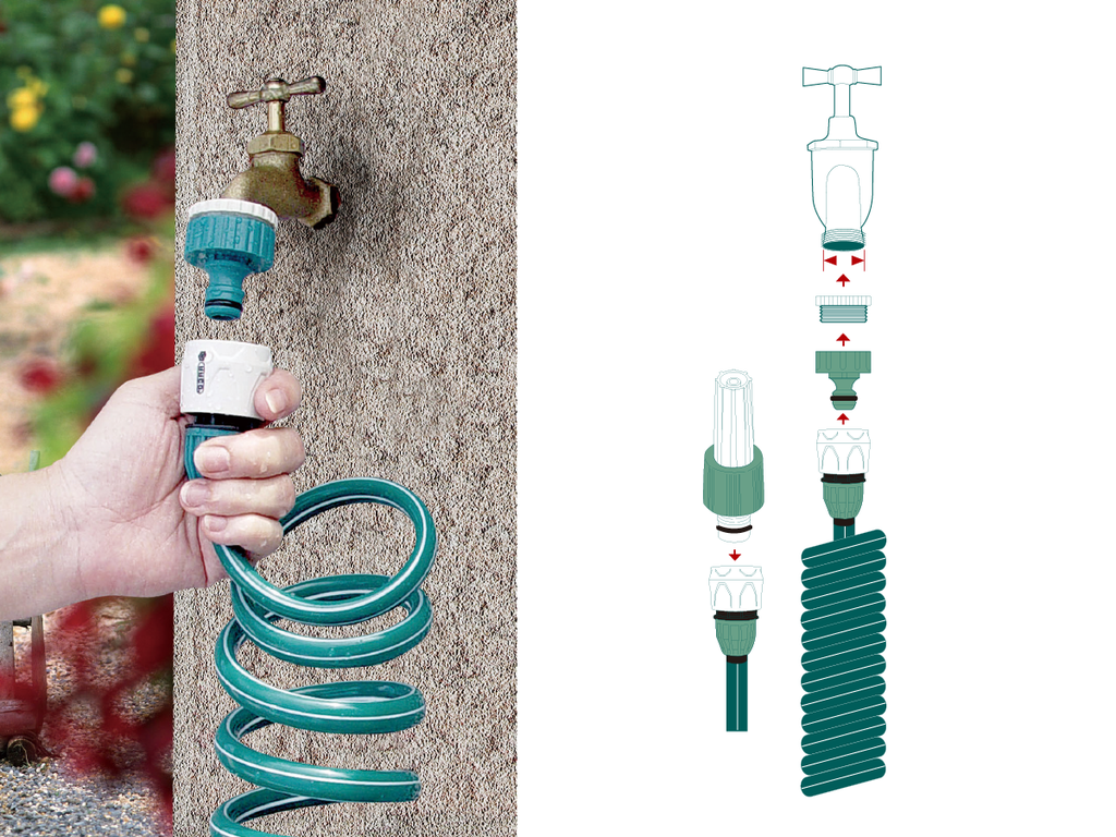 SPIRAL HOSE SPRAYER KIT, 7.5M