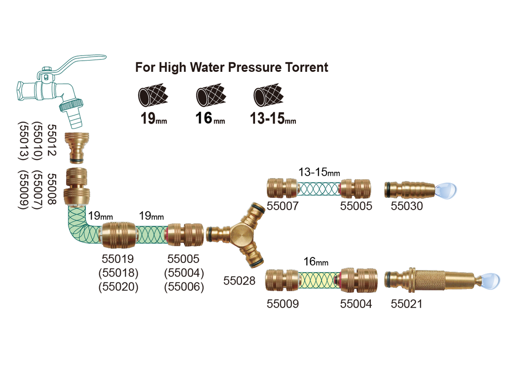 PRO-FLOW BRASS FEMALE TAP ADAPTOR (Size: 1") 