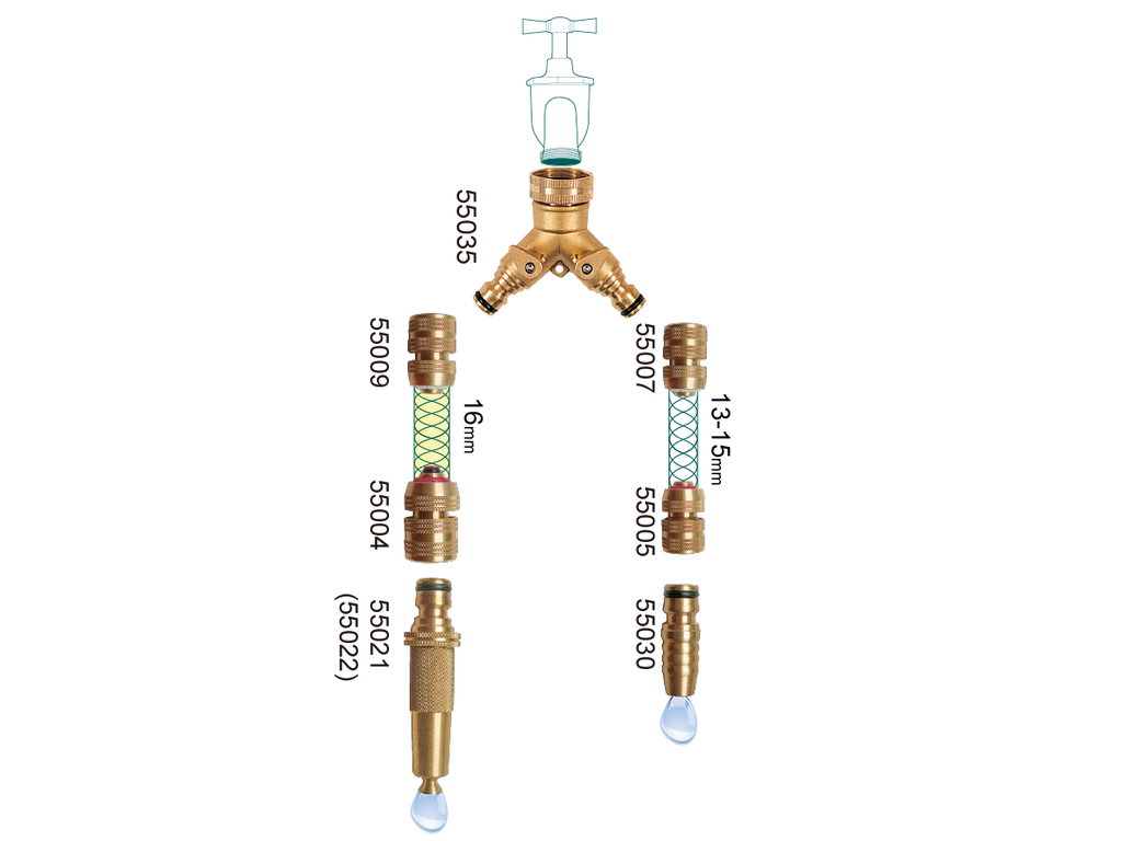 PRO-FLOW BRASS DUAL TAP DISTRIBUTOR (Size:3/4" & 1")