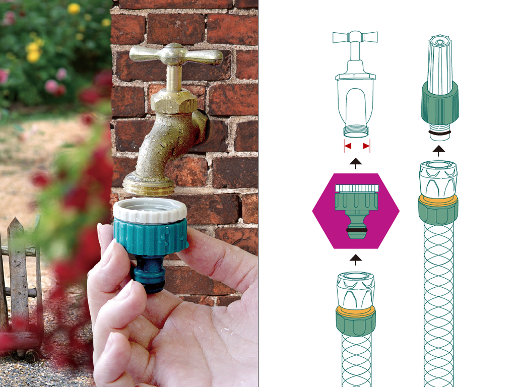 FEMALE TAP ADAPTOR  (Size: 3/4" & 1") 