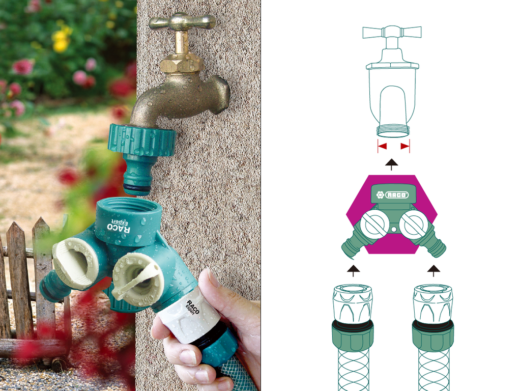 DUAL TAP DISTRIBUTOR (Size: 3/4") 