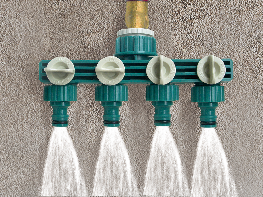 4-WAY WATER DISTRIBUTOR (Size: 3/4" & 1")  