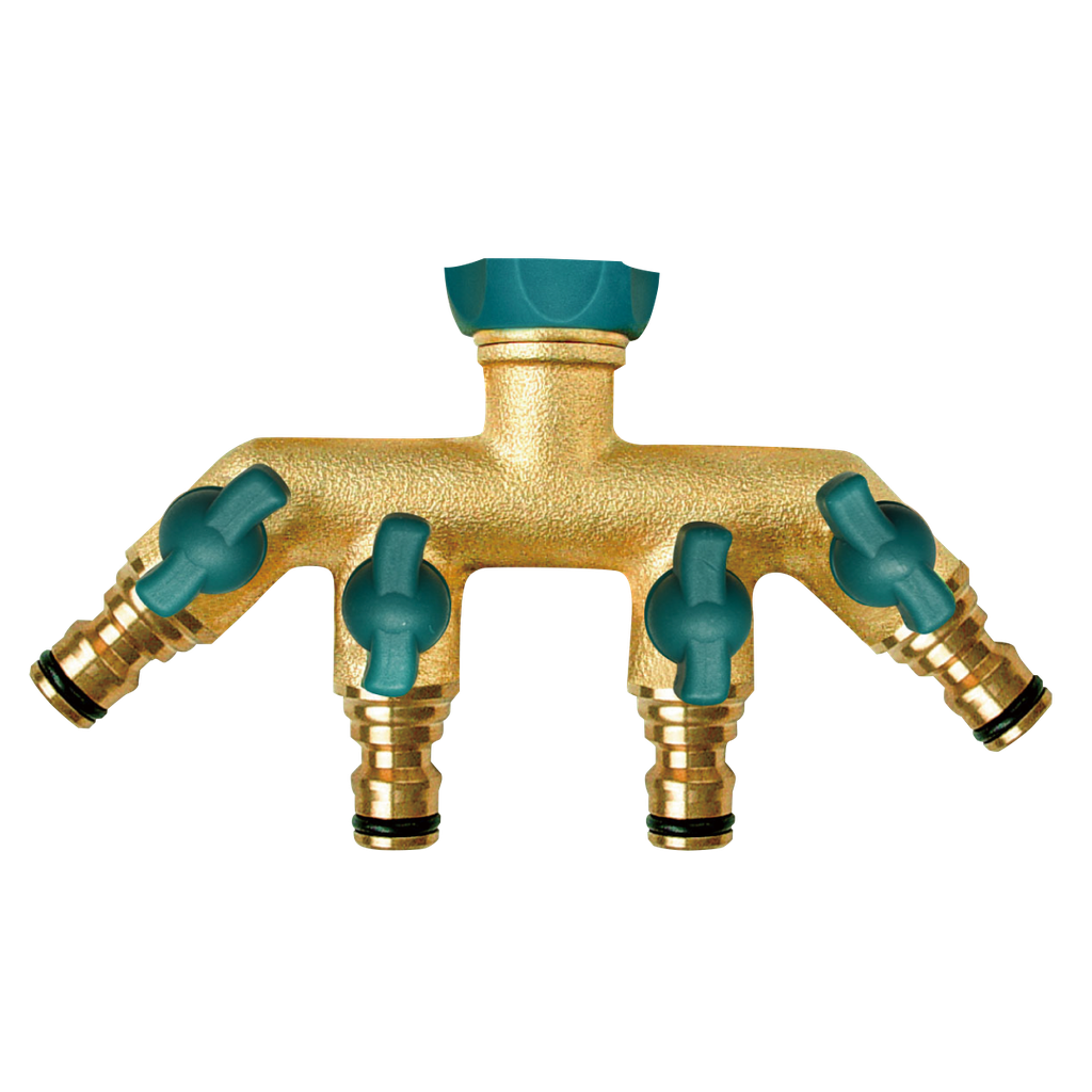 PRO-FLOW BRASS-TPR 4-WAY DISTRIBUTOR  (Size: 3/4") 