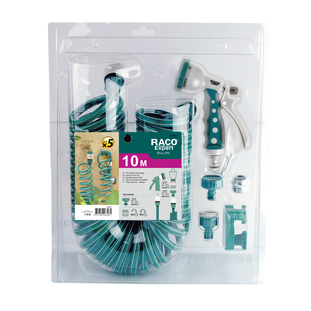 SPIRAL HOSE MULTIFUNCTION SPRAYER KIT, 10M