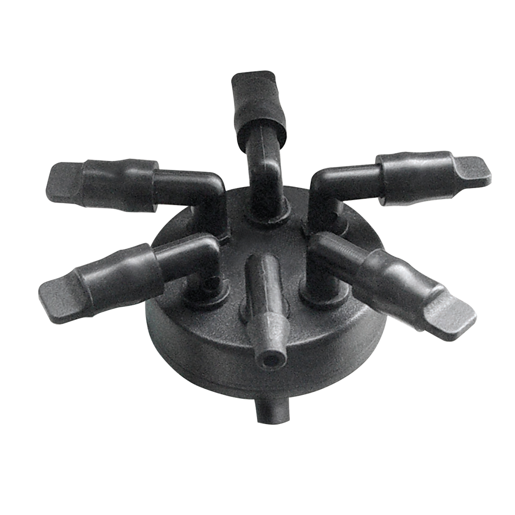 ADJUSTABLE 6-OUTLET MANIFOLD , with 4mm Inlet