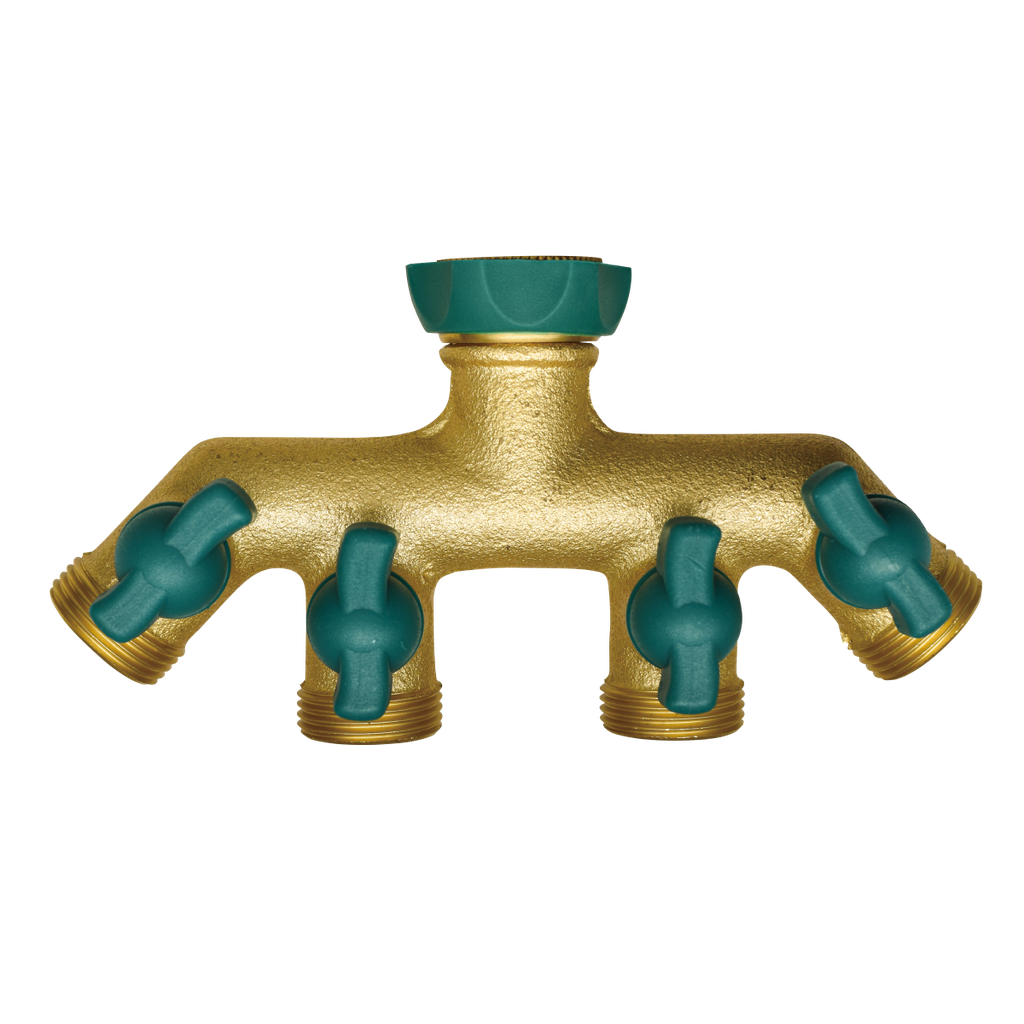 PRO-FLOW BRASS-TPR 4-WAY DISTRIBUTOR  (Size: 3/4") 
