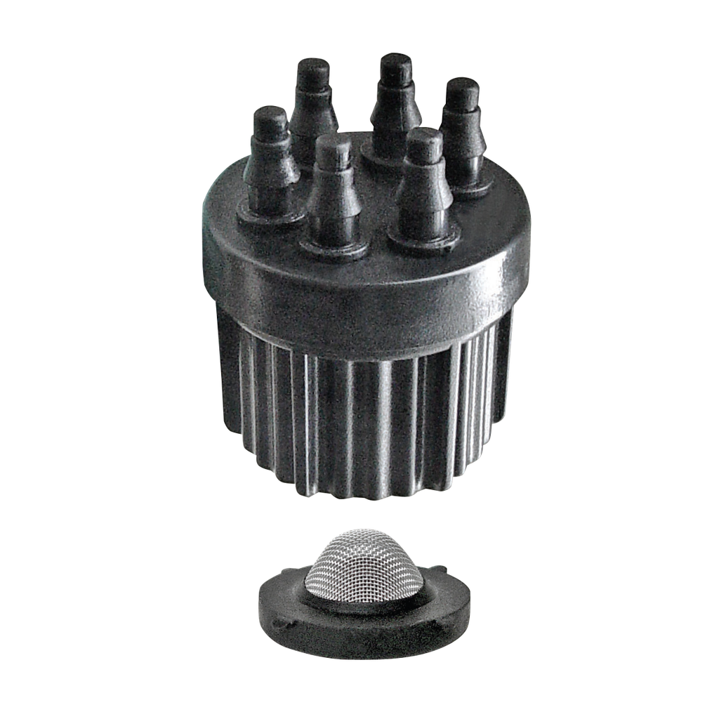 6-OUTLET MANIFOLD , with 1/2" F-Threaded Riser Inlet